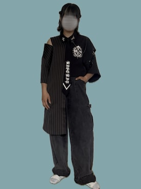 「アイテム（デニムパンツ）」を使った、⸜🌻⸝‍*ゆ.⸜🌷︎⸝‍さん（レディース・150cm）の夏コーディネート