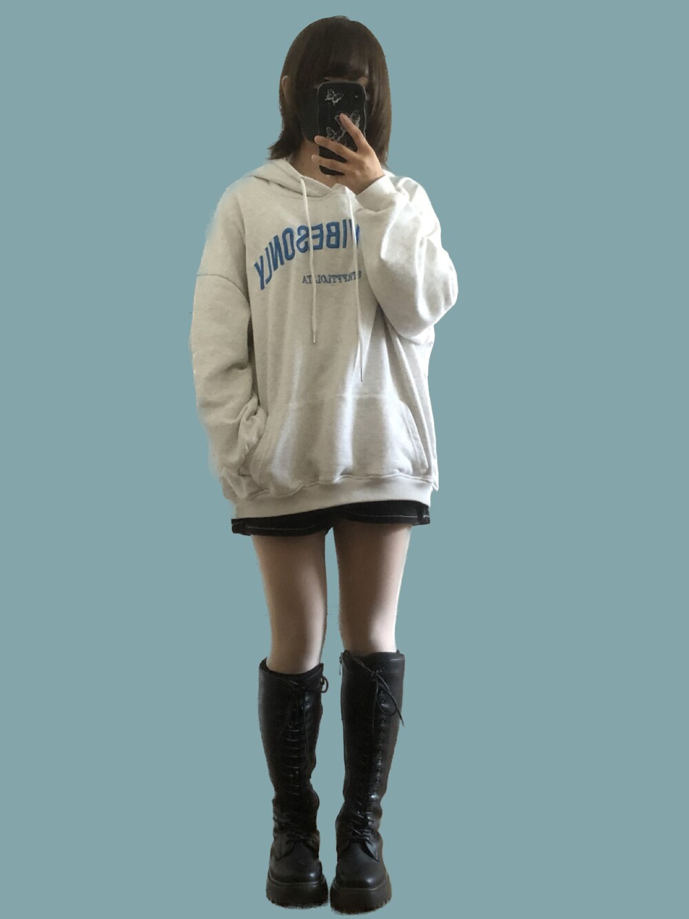 SHEIN パーカーHoneyspot パンツ付きです（スローガンパターン