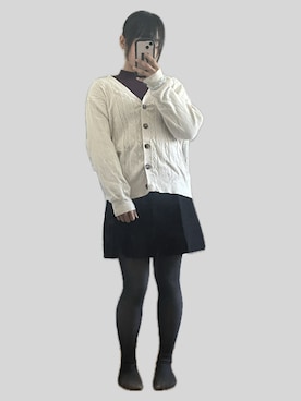 「Honeys（ハニーズ）のアイテム（カーディガン/ボレロ）」を使った、⸜🌻⸝‍*ゆ.⸜🌷︎⸝‍さん（レディース・150cm）の秋コーディネート