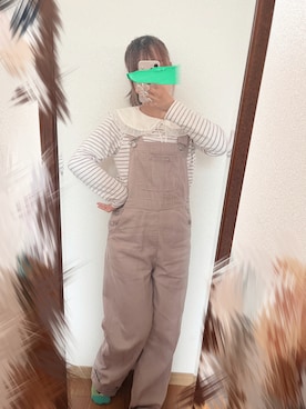 「大学生」｜「アイテム（オールインワン・サロペット）」を使った、⸜🌻⸝‍*ゆ.⸜🌷︎⸝‍さん（レディース・150cm）の夏コーディネート