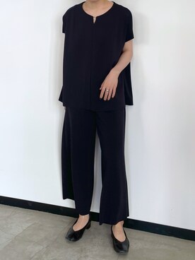 「フォロバ」｜「アイテム（スラックス）」を使った、hanaさん（レディース・160cm）の春コーディネート