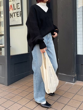 「FEKETE（フェケテ）のアイテム（帽子）」を使った、hanaさん（レディース・160cm）の冬コーディネート