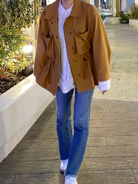 「BEAMS（ビームス）のアイテム（その他アウター）」を使った、fulat201さん（レディース・154cm）の春コーディネート
