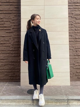 「UNIQLOコーデ」｜「アイテム（ワンピース/ドレス）」を使った、momo🍑さん（レディース・153cm）の冬コーディネート