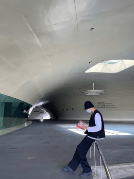 「oversize」｜「アイテム（ニットキャップ/ビーニー）」を使った、asingさん（メンズ・185cm）の秋コーディネート