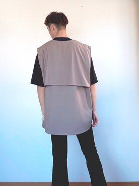 「BASQUE magenta（バスクマゼンタ）のアイテム（スラックス）」を使った、sho_kiさん（メンズ・177cm）の秋コーディネート