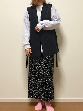 「SpRay PREMIUM（スプレイプレミアム）のアイテム（トップス）」を使った、makiさん（レディース・160cm）の春コーディネート