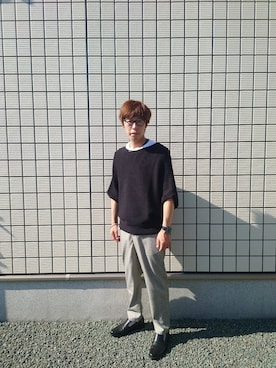 「アイテム（メガネ）」を使った、ゆーたろー。さん（メンズ・178cm・20代）の秋コーディネート
