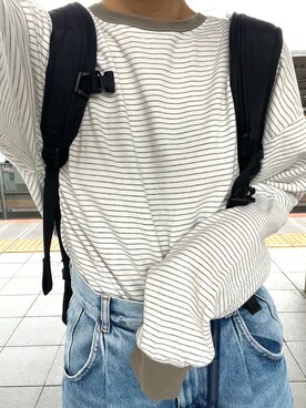 「GLOBAL WORK（グローバルワーク）のアイテム（長傘）」を使った、🌼さん（レディース・155cm）の秋コーディネート