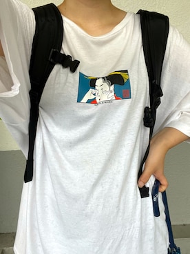 「GLOBAL WORK（グローバルワーク）のアイテム（長傘）」を使った、🌼さん（レディース・155cm）の夏コーディネート