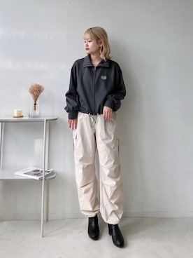 「AS KNOW AS plus（アズノゥアズプラス）のアイテム（ブルゾン）」を使った、Miyukiさん（レディース・160cm）の冬コーディネート