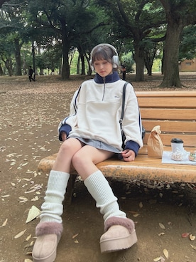 「アイテム（サンダル）」を使った、Miyukiさん（レディース・160cm）の秋コーディネート