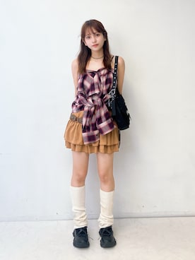 「AS KNOW AS plus（アズノゥアズプラス）のアイテム（シャツ/ブラウス）」を使った、Miyukiさん（レディース・160cm）の夏コーディネート