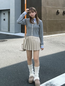 「アイテム（カーディガン/ボレロ）」を使った、Miyukiさん（レディース・160cm）の秋コーディネート