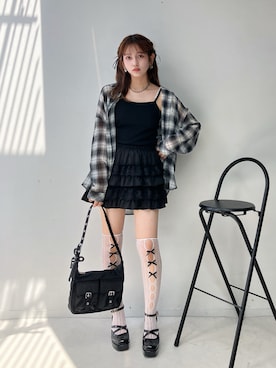 「アイテム（キャミソール）」を使った、Miyukiさん（レディース・160cm）の夏コーディネート