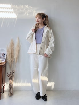 「AS KNOW AS plus（アズノゥアズプラス）のアイテム（デニムジャケット）」を使った、Miyukiさん（レディース・160cm）の冬コーディネート