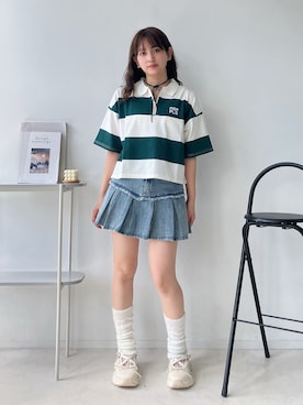 「AS KNOW AS plus（アズノゥアズプラス）のアイテム（シューズ）」を使った、Miyukiさん（レディース・160cm）の夏コーディネート
