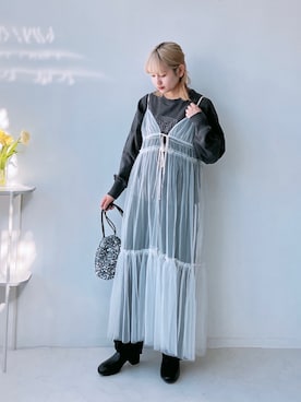 「AS KNOW AS plus（アズノゥアズプラス）のアイテム（スウェット）」を使った、Miyukiさん（レディース・160cm）の冬コーディネート