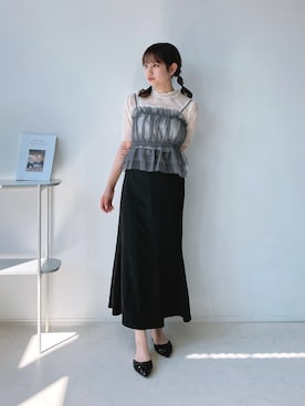「AS KNOW AS plus（アズノゥアズプラス）のアイテム（パンプス）」を使った、Miyukiさん（レディース・160cm）の春コーディネート