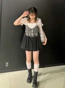 SLY（スライ）の「CUT OFF PLEATS S/SK カット オフ プリーツ