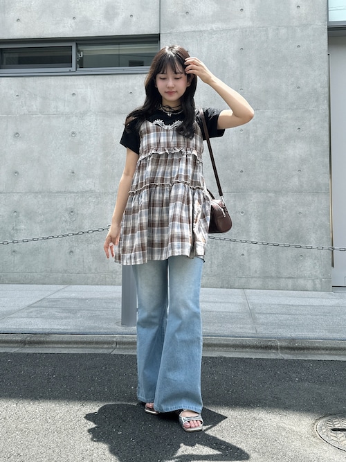 セール】○スラリ見え フレアデニムパンツ（デニムパンツ）｜AS KNOW