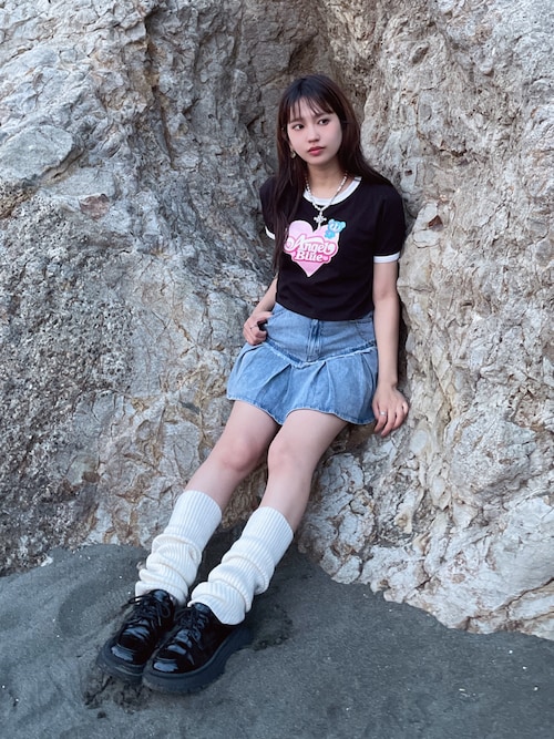 ○アクリルキーホルダー付き エンジェルブルー半袖Tシャツ