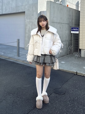 「アイテム（ダウンジャケット/コート）」を使った、Miyukiさん（レディース・160cm）の秋コーディネート