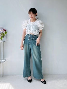 「AS KNOW AS plus（アズノゥアズプラス）のアイテム（パンプス）」を使った、Miyukiさん（レディース・160cm）の夏コーディネート