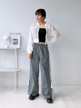 「AS KNOW AS plus（アズノゥアズプラス）のアイテム（ブルゾン）」を使った、Miyukiさん（レディース・160cm）の春コーディネート