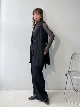 「秋服」｜「アイテム（ベスト）」を使った、Miyukiさん（レディース・160cm）の秋コーディネート