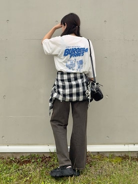 「AS KNOW AS plus（アズノゥアズプラス）のアイテム（パンツ）」を使った、Miyukiさん（レディース・160cm）の夏コーディネート