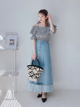 「AS KNOW AS plus（アズノゥアズプラス）のアイテム（パンプス）」を使った、Miyukiさん（レディース・160cm）の春コーディネート