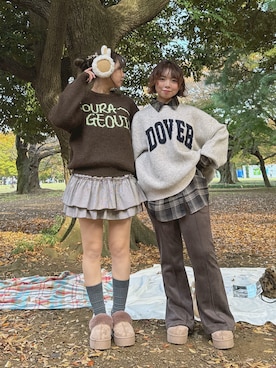 「アイテム（イヤーマフ）」を使った、Miyukiさん（レディース・160cm）の秋コーディネート