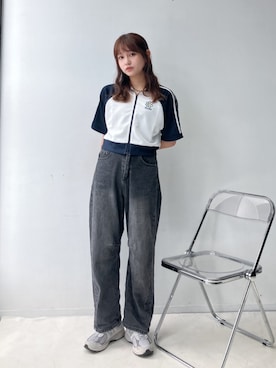「アイテム（ジャージ）」を使った、Miyukiさん（レディース・160cm）の夏コーディネート