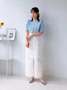 「AS KNOW AS plus（アズノゥアズプラス）のアイテム（パンプス）」を使った、Miyukiさん（レディース・160cm）の夏コーディネート