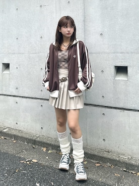 「アイテム（ジャージ）」を使った、Miyukiさん（レディース・160cm）の夏コーディネート