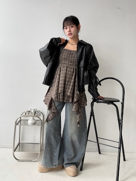 「AS KNOW AS plus（アズノゥアズプラス）のアイテム」を使った、Miyukiさん（レディース・160cm）の秋コーディネート