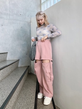 「AS KNOW AS plus（アズノゥアズプラス）のアイテム（スニーカー）」を使った、Miyukiさん（レディース・160cm）の冬コーディネート
