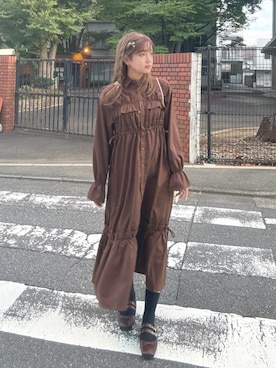 「アイテム（ワンピース）」を使った、Miyukiさん（レディース・160cm）の秋コーディネート