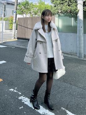 「アイテム（ボストンバッグ）」を使った、Miyukiさん（レディース・160cm）の秋コーディネート