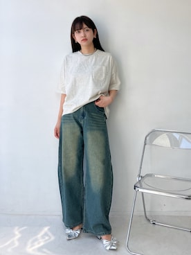 「AS KNOW AS plus（アズノゥアズプラス）のアイテム（パンツ）」を使った、Miyukiさん（レディース・160cm）の夏コーディネート