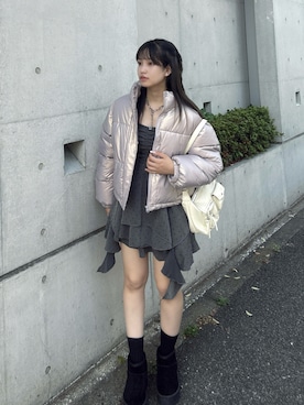 「アイテム（チュニック）」を使った、Miyukiさん（レディース・160cm）の秋コーディネート