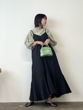 「normment（ノーメント）のアイテム」を使った、Hinata.さん（レディース・156cm）の夏コーディネート