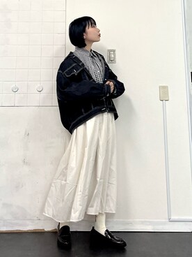 「apres jour（アプレジュール）のアイテム（ジャケット/アウター）」を使った、Hinata.さん（レディース・156cm）の春コーディネート