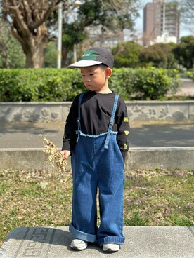 「Gramicci（グラミチ）のアイテム（帽子）」を使った、housebabypresleyさん（キッズ・100cm）の春コーディネート