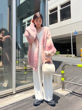「カーディガンコーデ」｜「アイテム（オールインワン・サロペット）」を使った、なつなさん（レディース・158cm）の夏コーディネート
