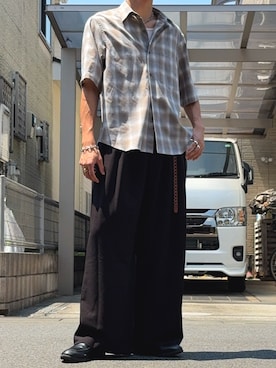 「WYM LIDNM（ウィム バイ リドム）のアイテム」を使った、Tsubasaさん（メンズ・180cm）の夏コーディネート