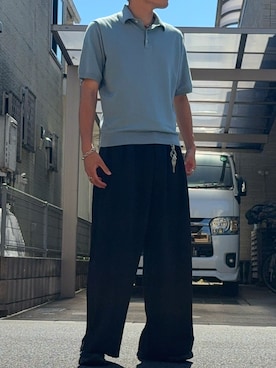 「アイテム（キーケース/キーアクセサリー、シルバー系）」を使った、Tsubasaさん（メンズ・180cm）の夏コーディネート