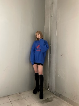 武島マリアさん（レディース・157cm）の冬コーディネート