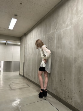 「EMODA（エモダ）のアイテム（サンダル）」を使った、武島マリアさん（レディース・157cm）の春コーディネート